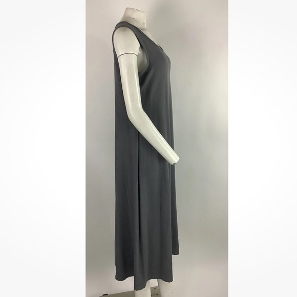 J Jill Sz M Jersey Pullover Casual Travel Maxi Dress Gray Modal Spandex - Picture 2 of 6